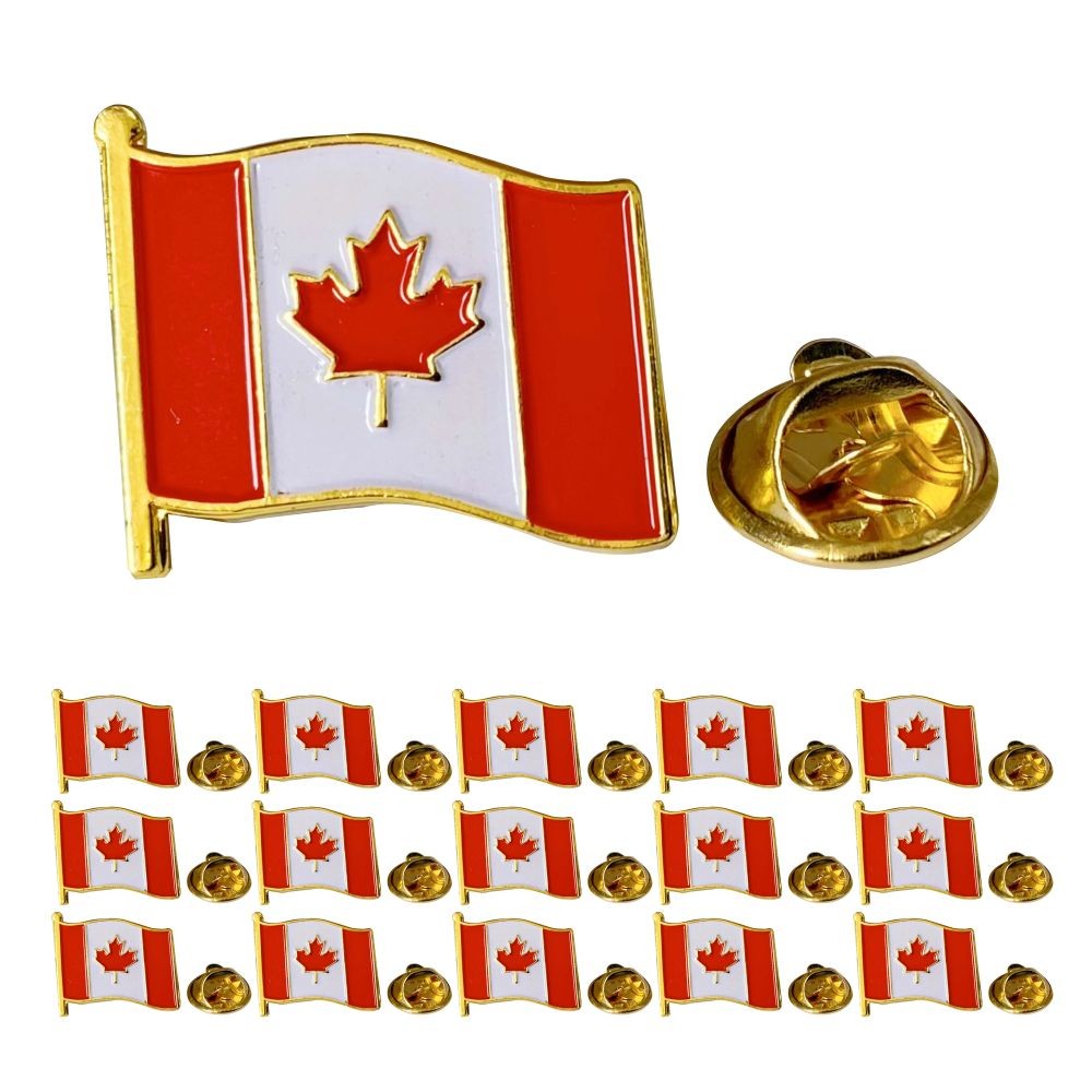 Home Decor Canada - Enamel Canada Flag Lapel Pin -
