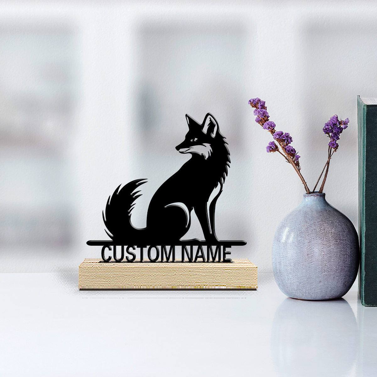 Home Decor For Birthday - 1pc Fashion Personalized Custom Fox Metal