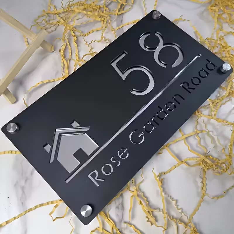 Home Decor For Birthday - 1pc Custom Number&Text Cute House Acrylic