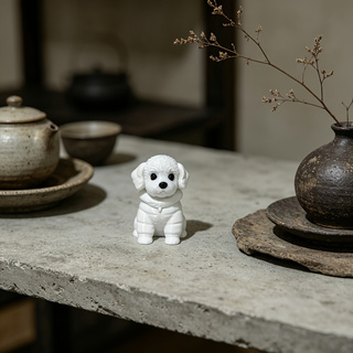 Home Decor Enthusiast - Cute Down Jacket White Teddy Dog,