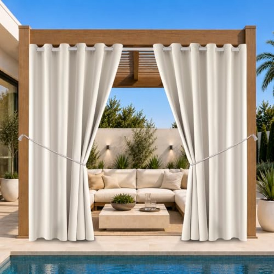 Home Decor Curtains - Waterproof Outdoor Curtain W84 x L84