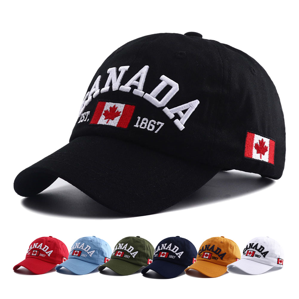 Home Decor Canada - New Canada Flag Embroidery Baseball Cap