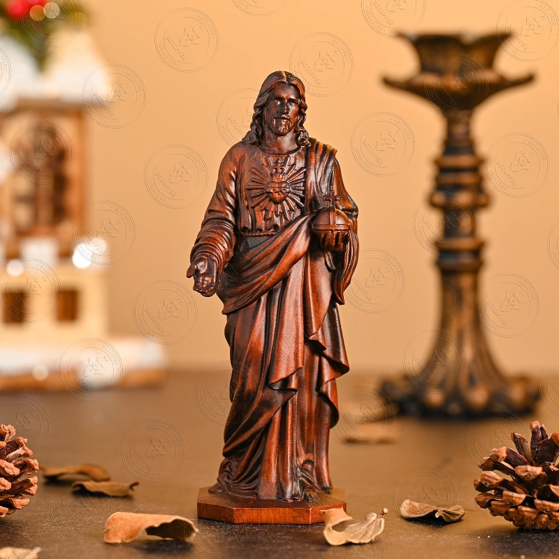 Home Decor Living - Vintage Creative Solid Wood Carving Jesus