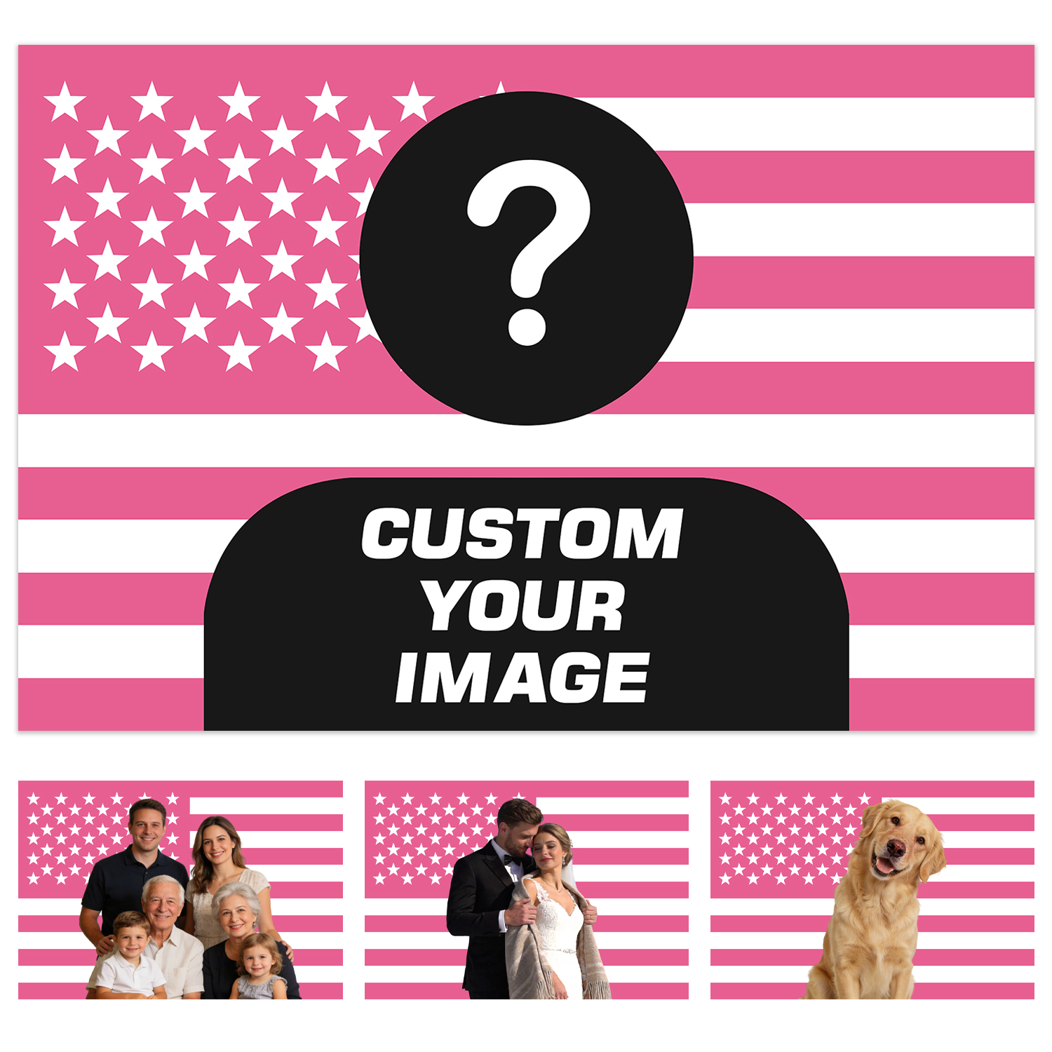 Home Decor For Birthday - 1pc Personalized photo customized American flag