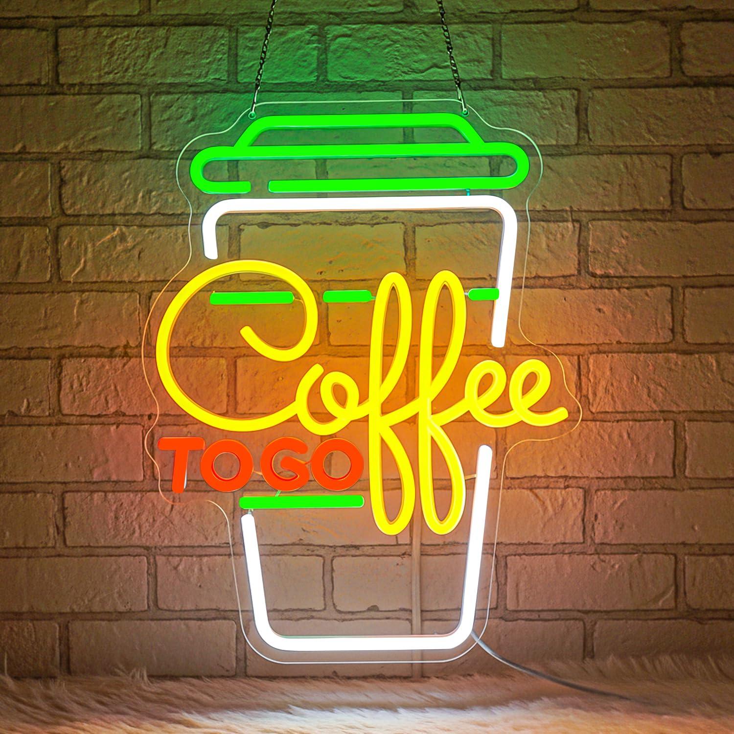 Home Decor Lighting - Coffee Neon Sign USB Dimmable LED