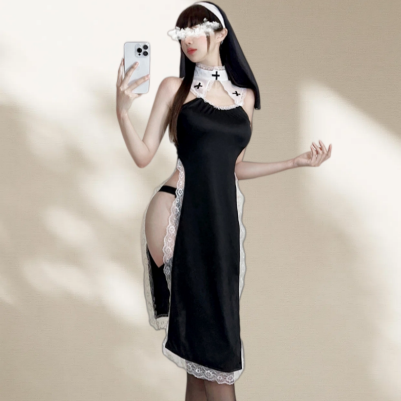Home Decoration - Sexy Lingerie High Waist Lace Role-playing