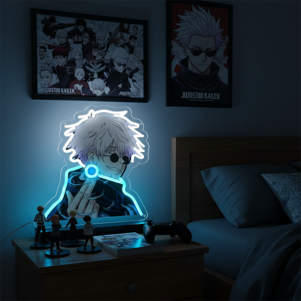 Home Decor For Birthday - Custom Animes Jujutsu Kaisen Gojo Neon