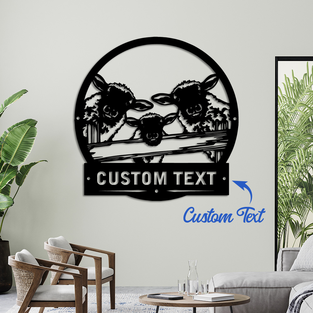Home Decor Living - 1pc Beauty Customized Farm Wall Metal