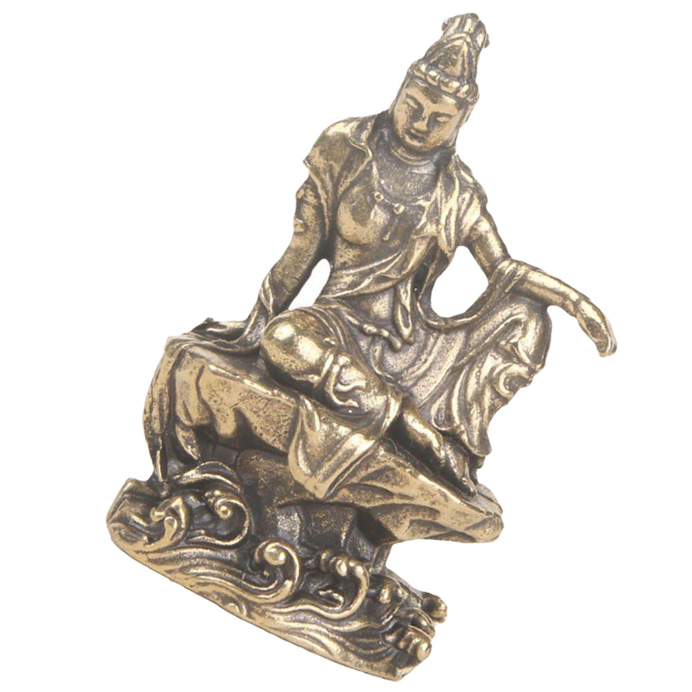 Home Decor Zen - Premium Brass Avalokitesvara Statue Small Desktop