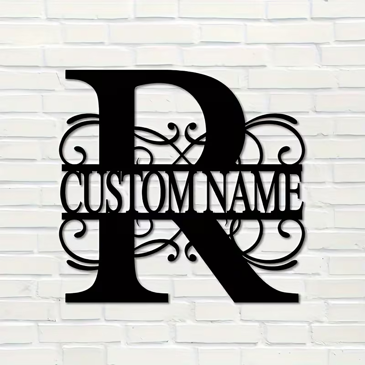 Home Decor For Birthday - Classic Custom Monogram Metal Wall Art