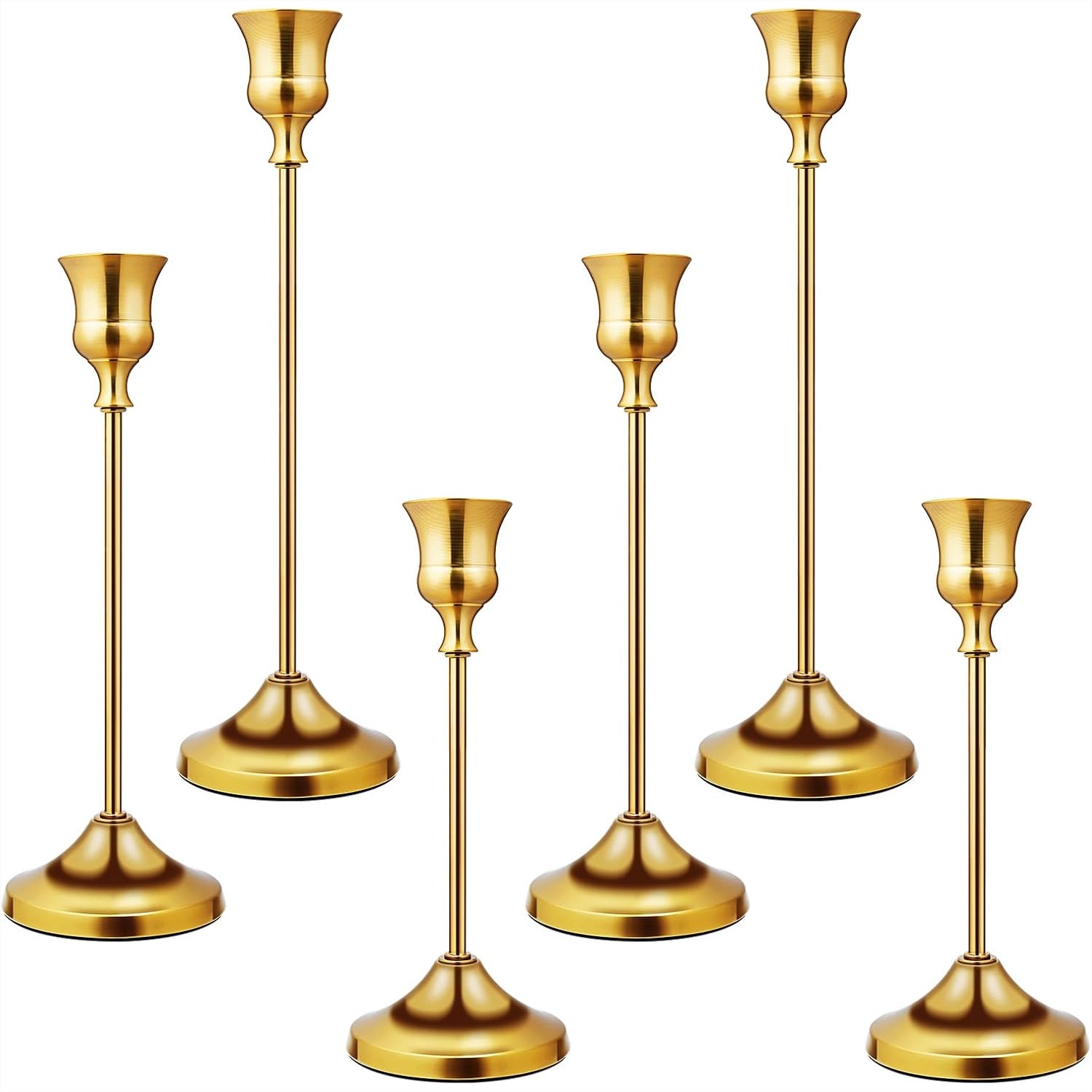 Metal Taper Candle Holders Set - đánh giá và giá Home Decor Gold