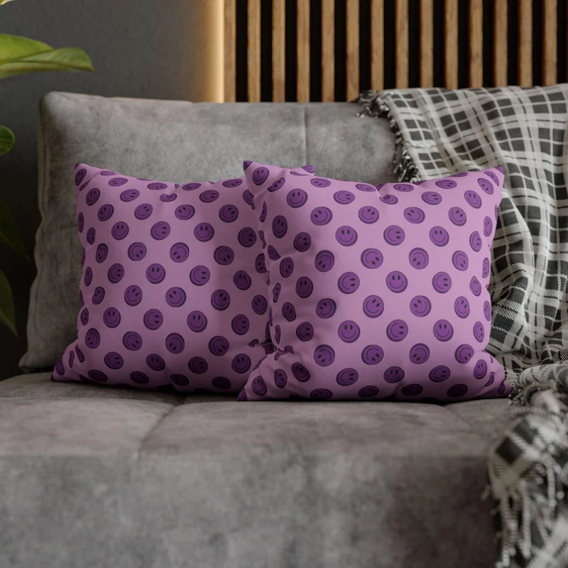 VIKAMA Purple Smile Cushion Co - đánh giá và giá Home Decor Emoji