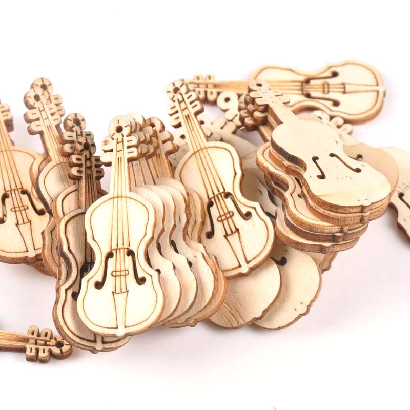 15Pcs 55x20mm Natrual Violin W - đánh giá và giá Home Decor Scrap