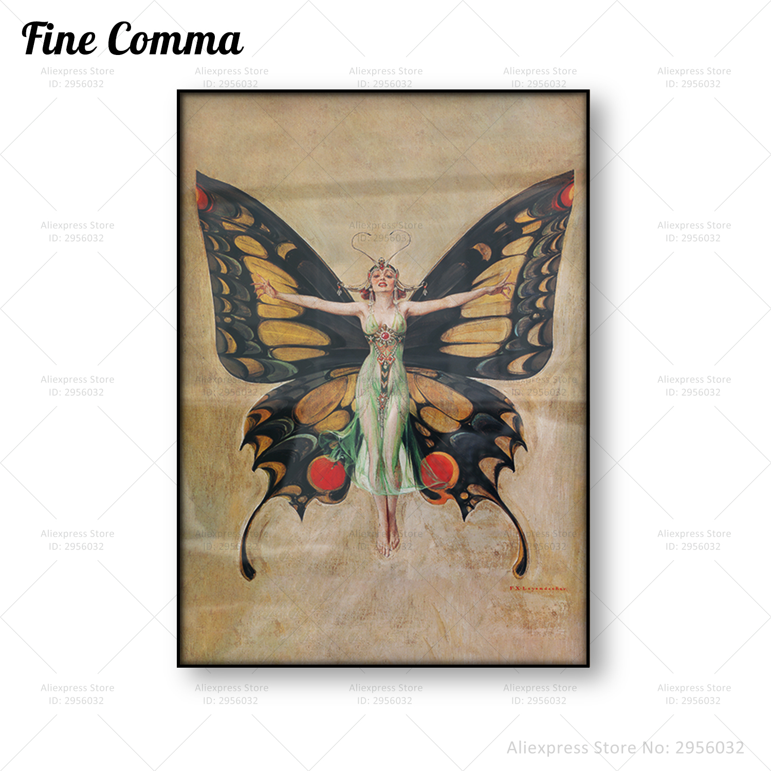The Flapper Vintage Poster Fra - đánh giá và giá Xavier Home Decor