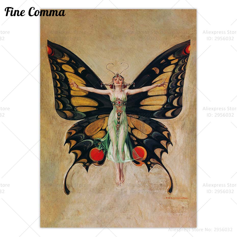 The Flapper Vintage Poster Fra - đánh giá và giá Xavier Home Decor