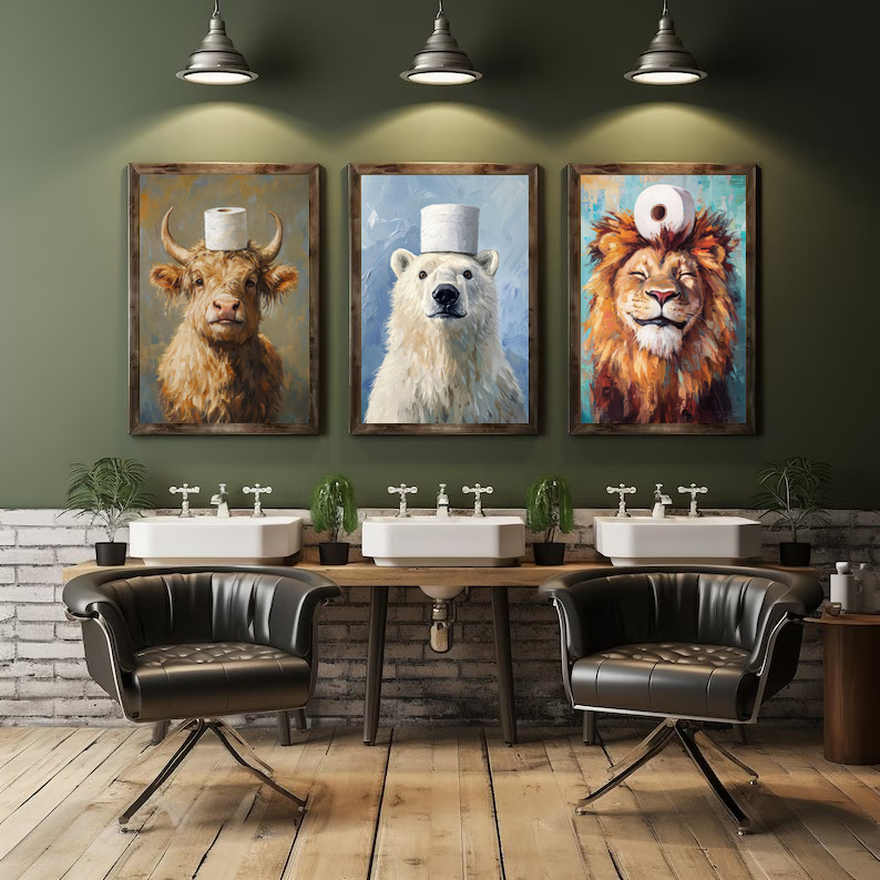 Cartoon Cute Funny Animals wit - đánh giá và giá Home Decor Scrap