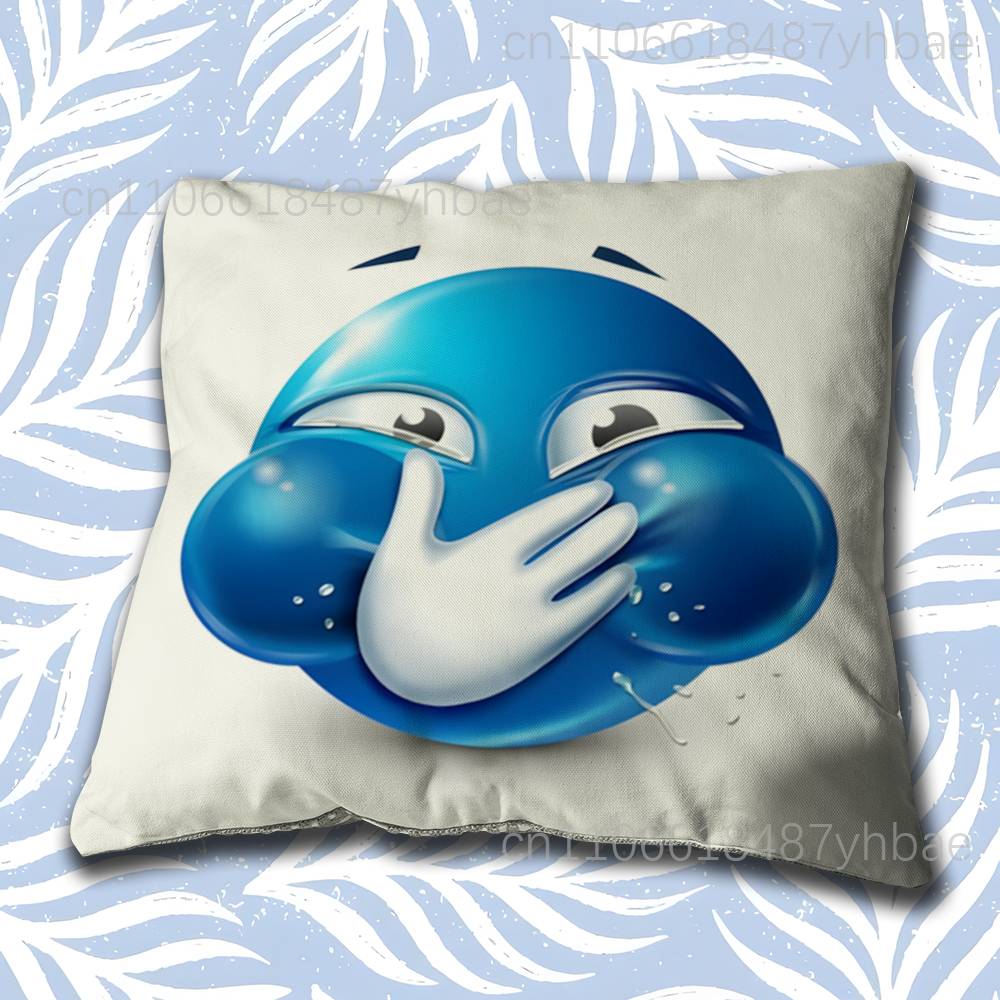 B-Blue Emoji Funny Pillow Case - đánh giá và giá Home Decor Emoji