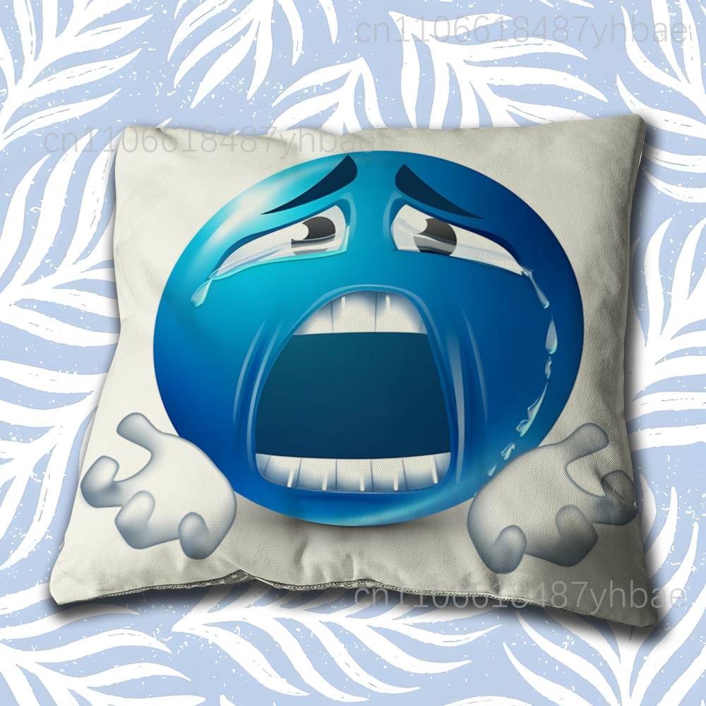 B-Blue Emoji Funny Pillow Case - đánh giá và giá Home Decor Emoji