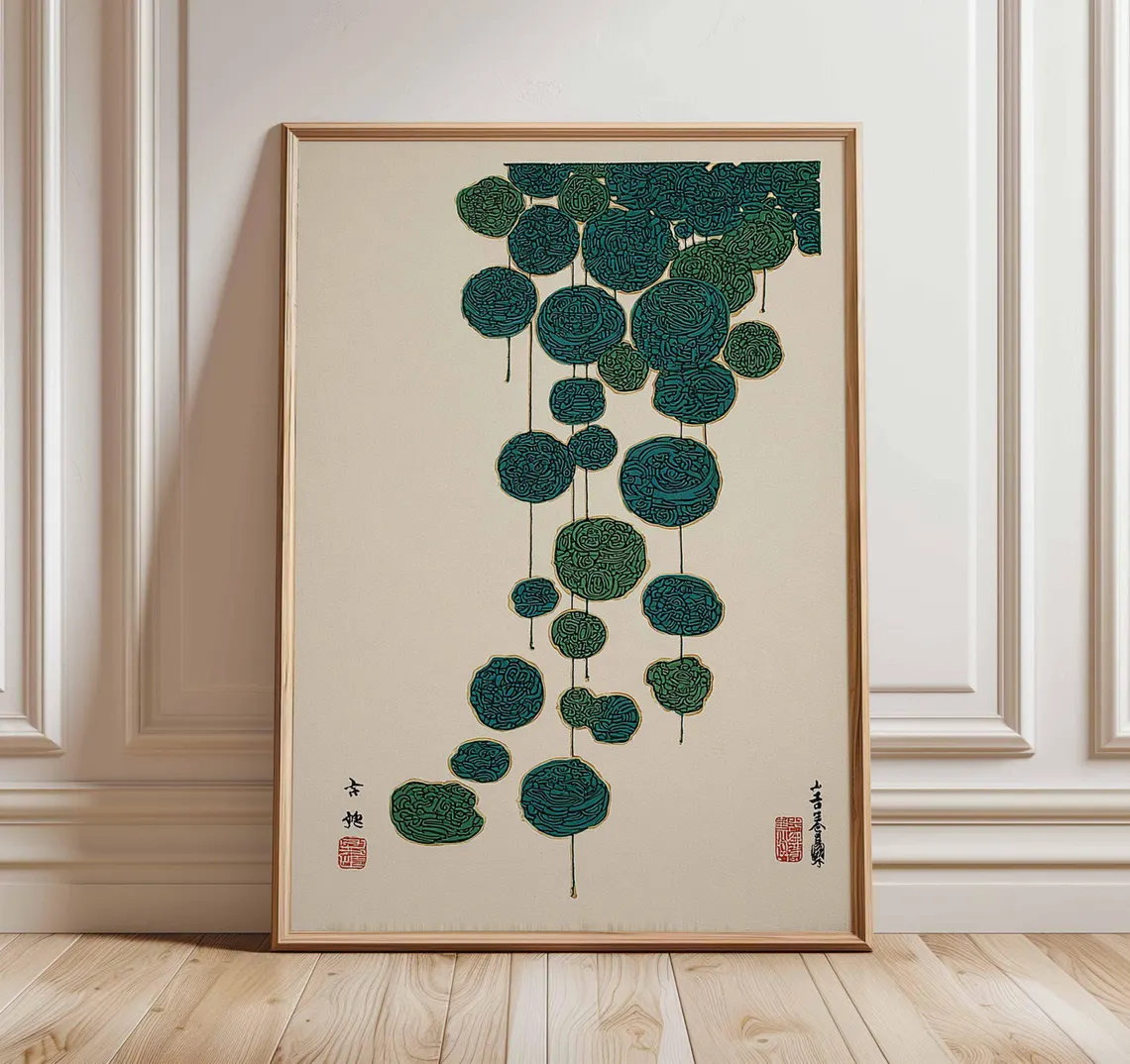 Japanese Lotus Art Print, Mini - đánh giá và giá Home Decor Zen