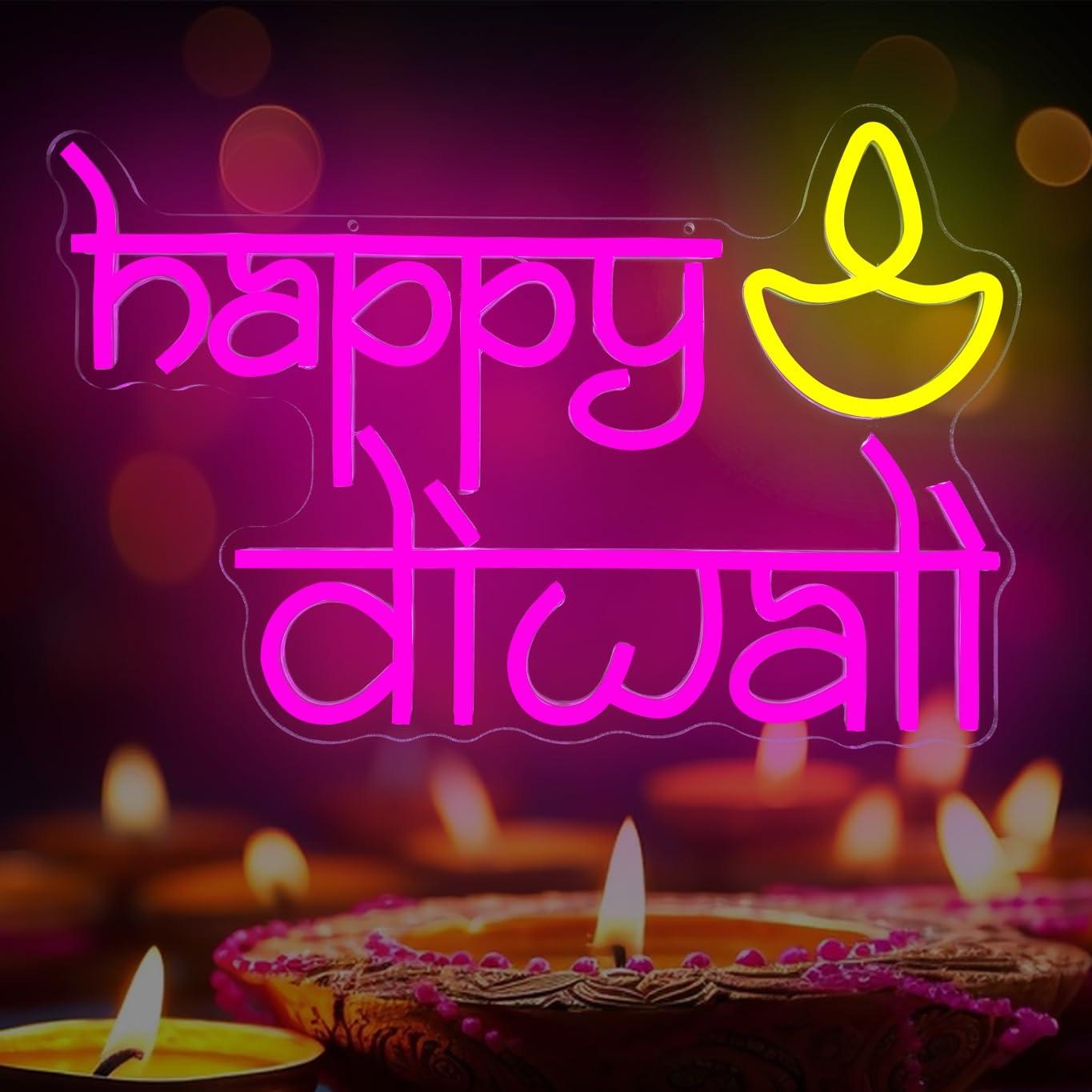 Happy Diwali Neon Sign USB Pow - đánh giá và giá Home Decor Lighting