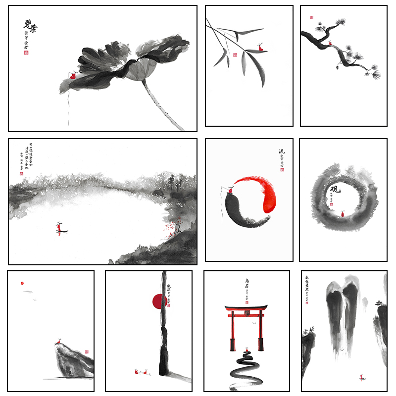 Chinese Traditional Ink Style  - đánh giá và giá Home Decor Zen
