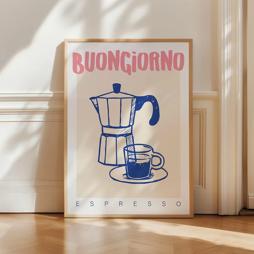 Modern Coffee Espresso Wall Ar - đánh giá và giá Home Decor Retro