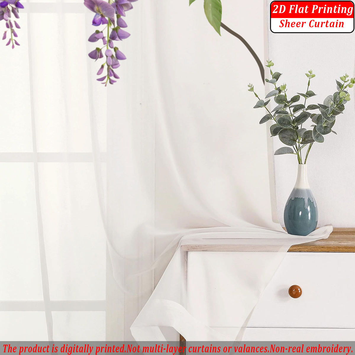 Purple Wisteria Flower Flat Pr - đánh giá và giá Home Decor Curtains