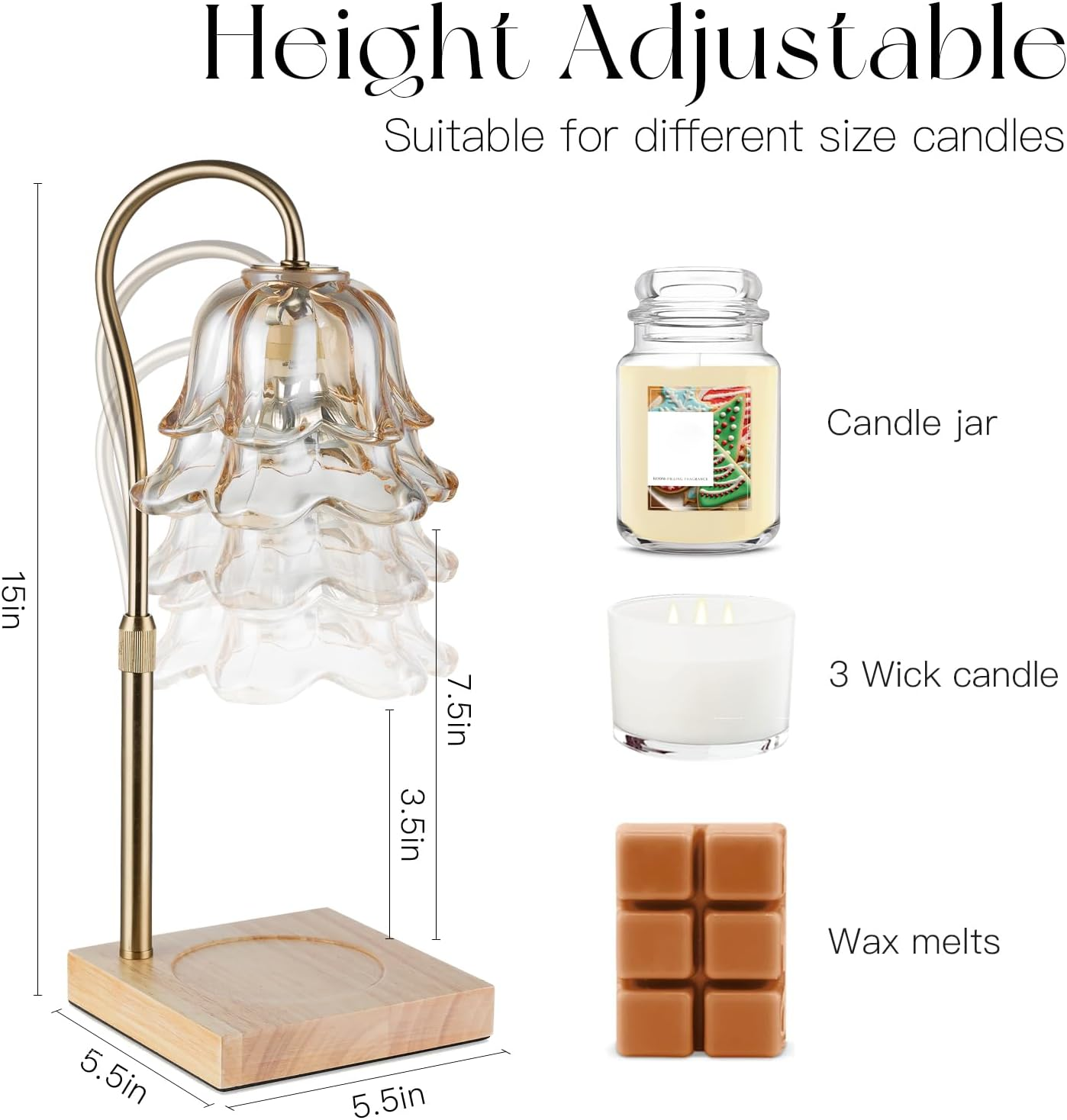 Candle Warmer Lamp with Timer: - đánh giá và giá Home Decor Gold
