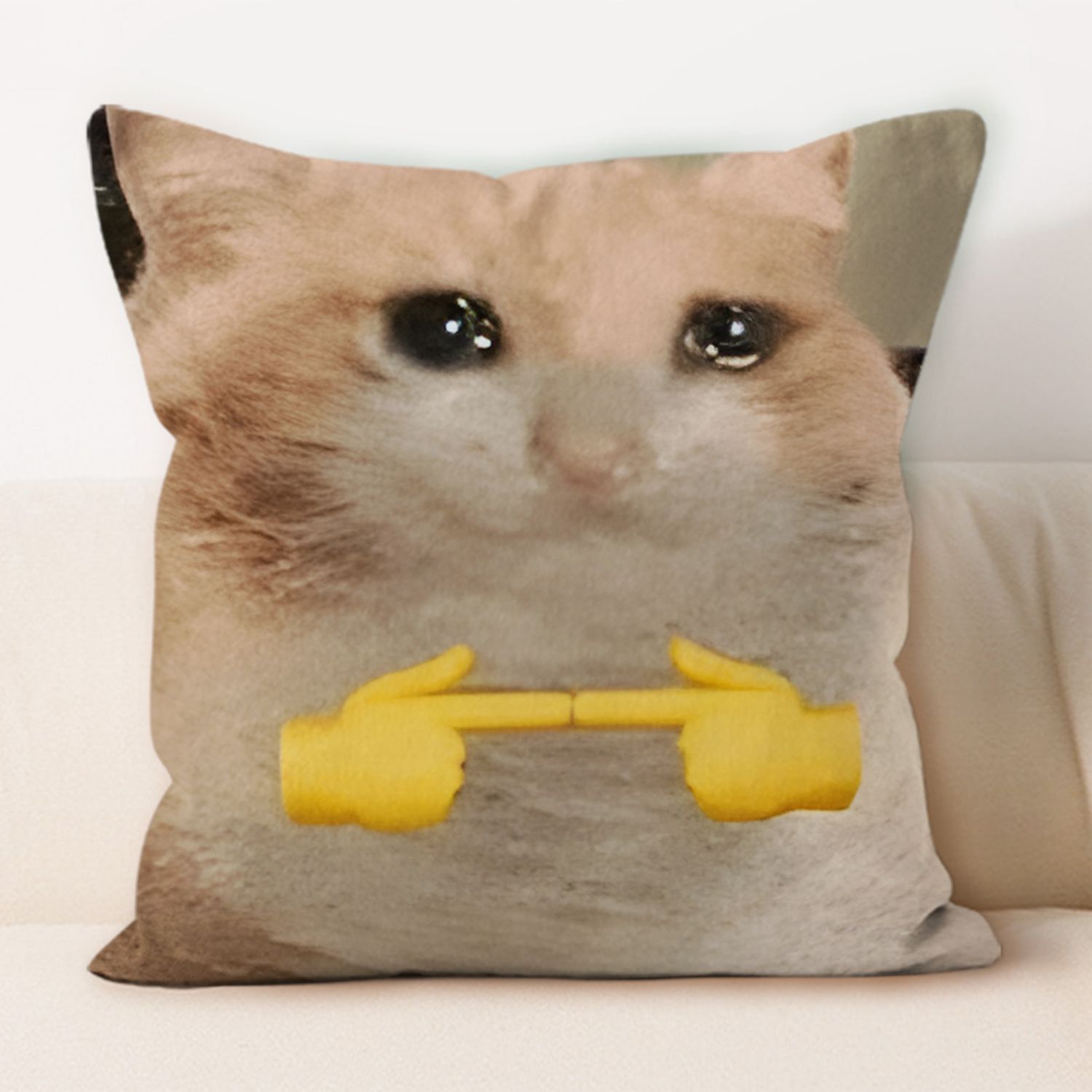 Cute Cat Emoji Print Pillow Mu - đánh giá và giá Home Decor Emoji