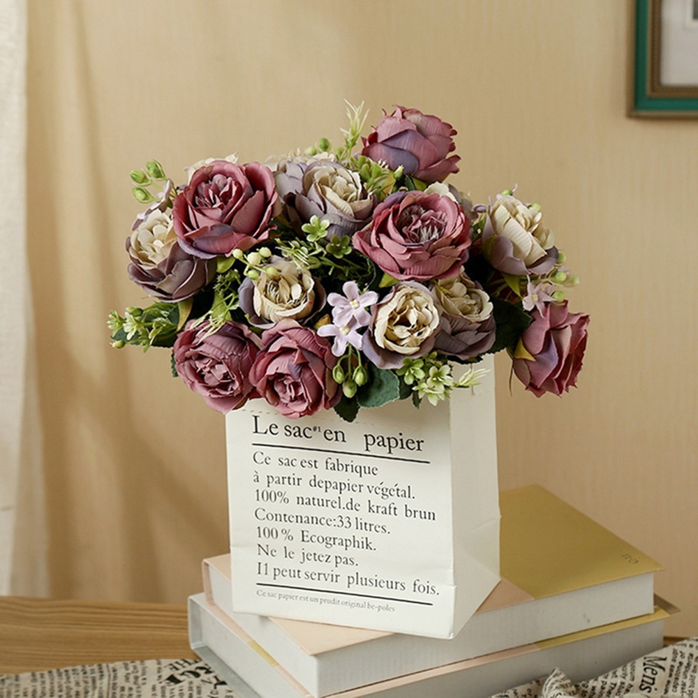 Silk Peony Rose Bouquet Artifi - đánh giá và giá Home Decor Scrap