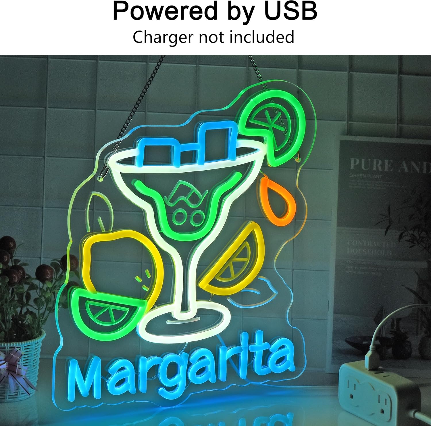 Margarita Neon Sign Wall Art D - đánh giá và giá Home Decor Lighting