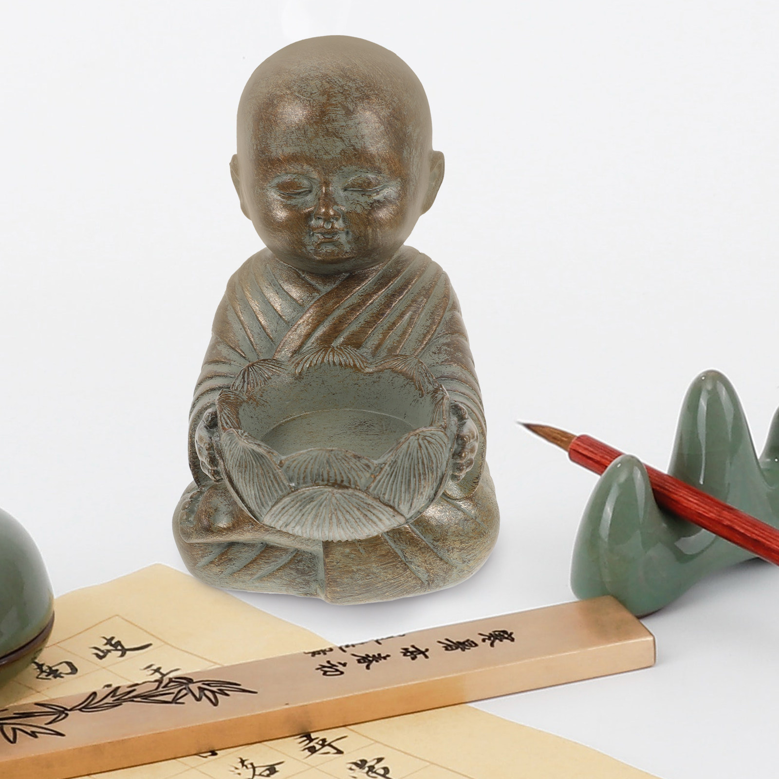 Little Zen Monk Resin Sculptur - đánh giá và giá Home Decor Zen