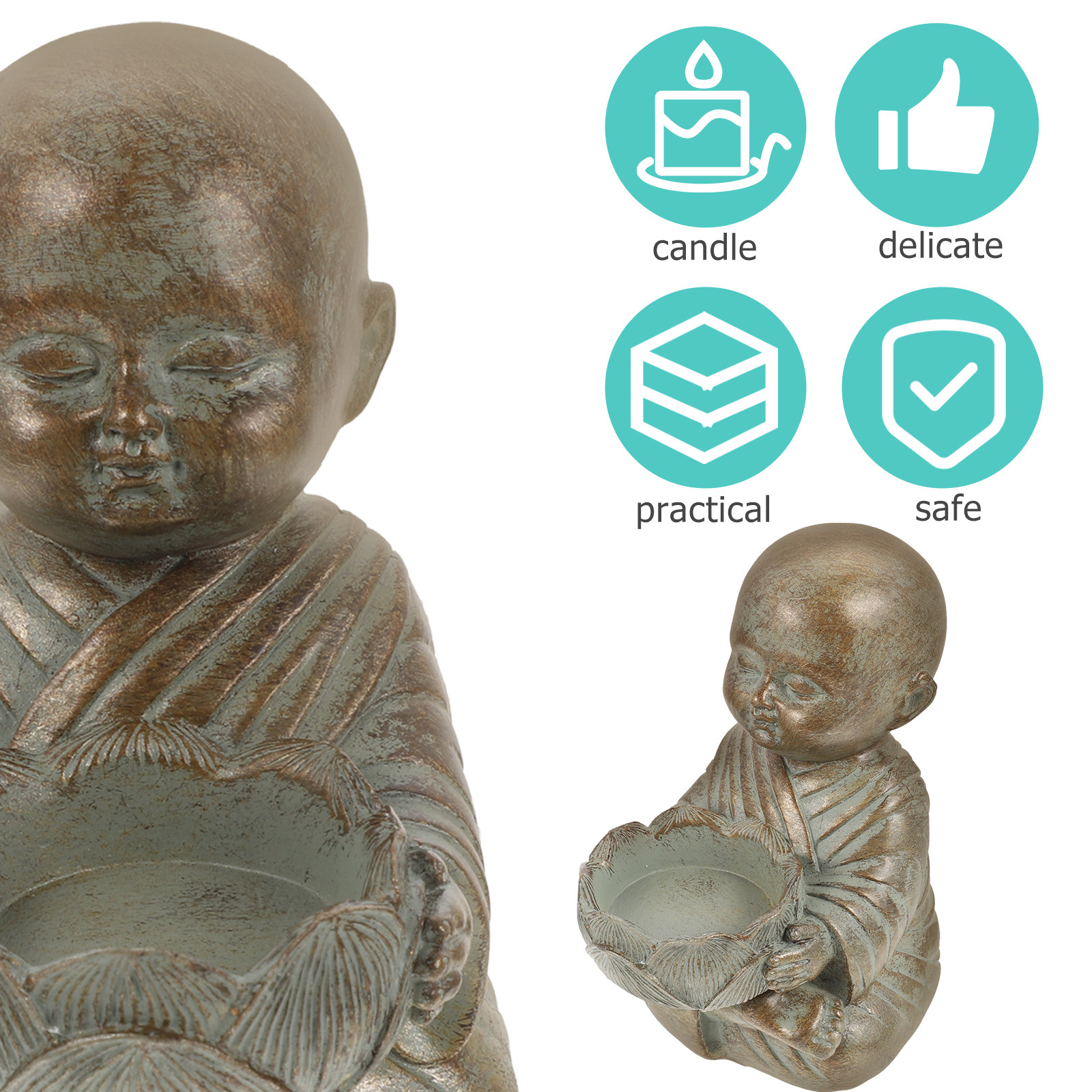 Little Zen Monk Resin Sculptur - đánh giá và giá Home Decor Zen