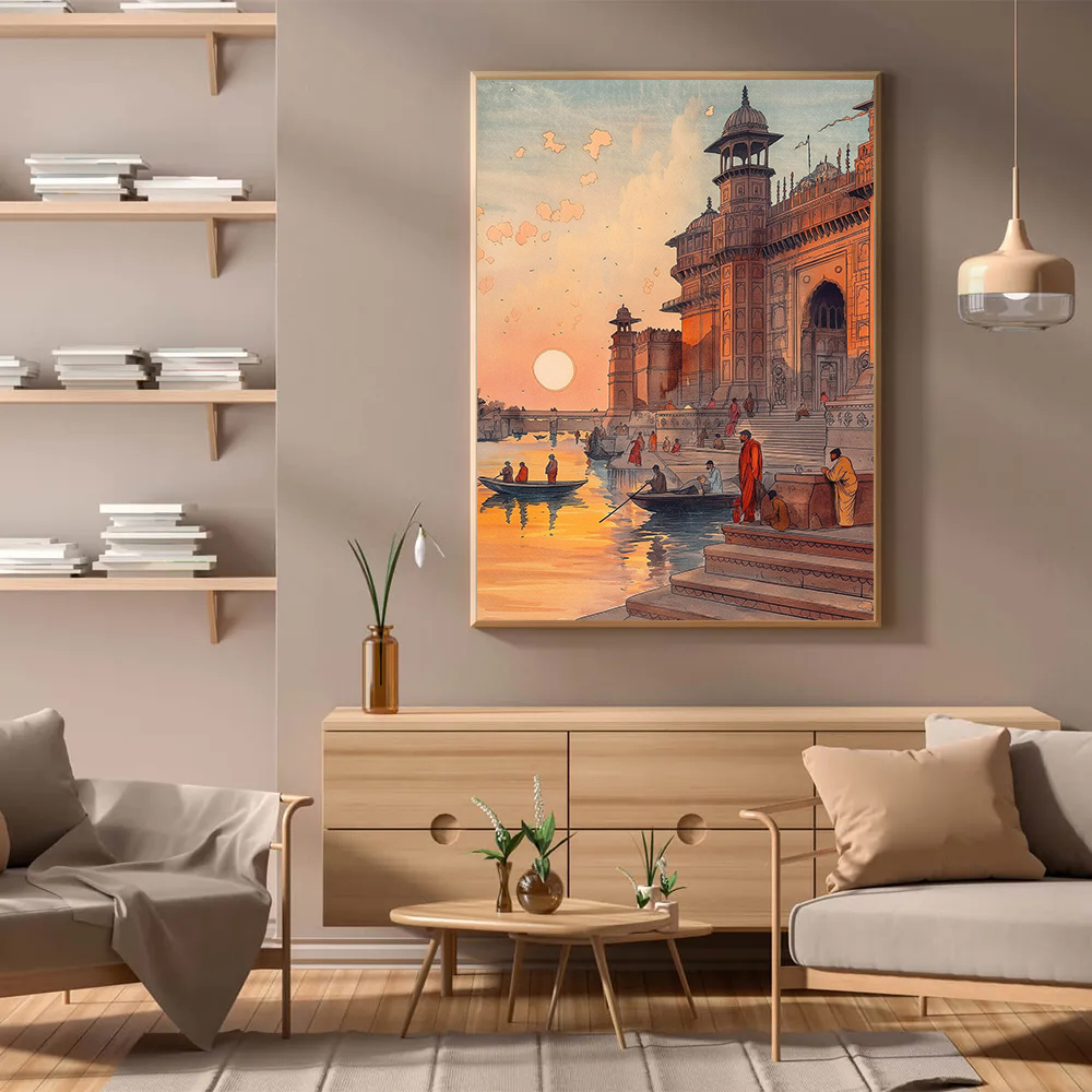Vintage Ancient India Living B - đánh giá và giá Home Decor Varanasi