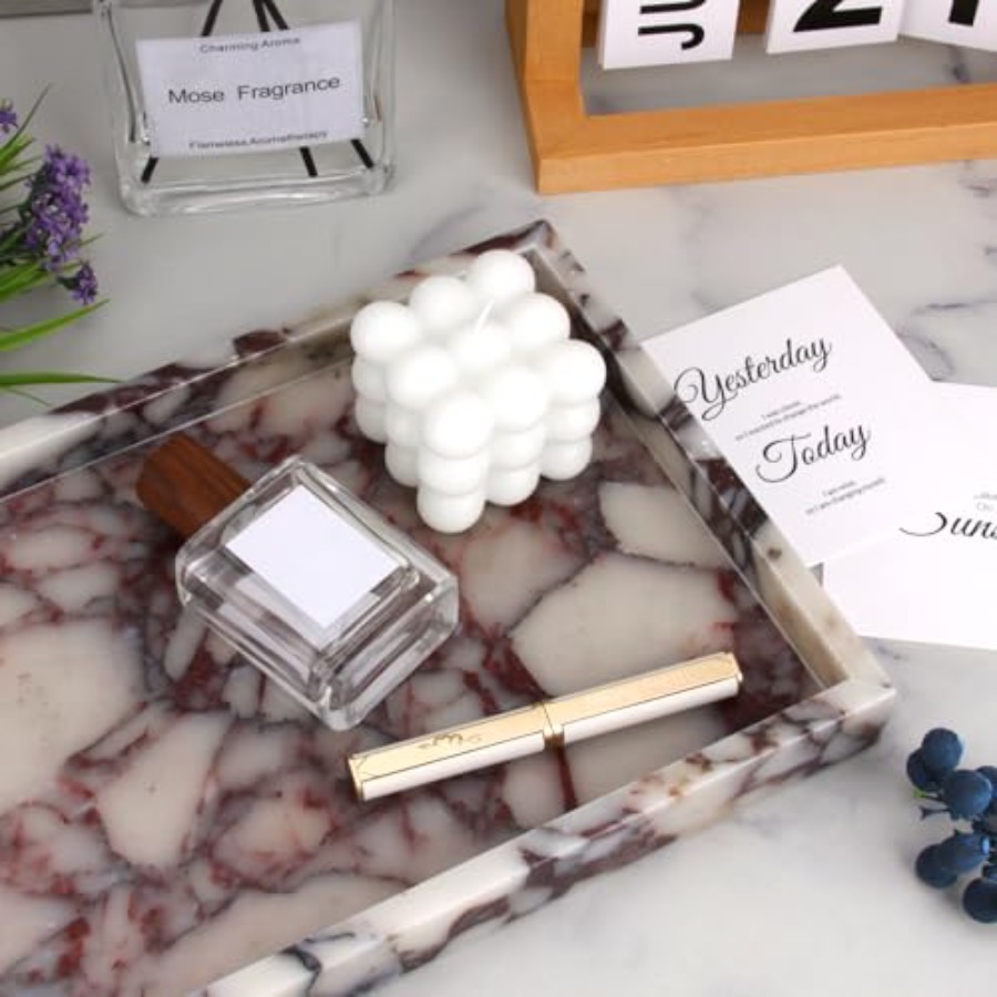 Marble Bathroom Vanity Tray, N - đánh giá và giá Home Decoration