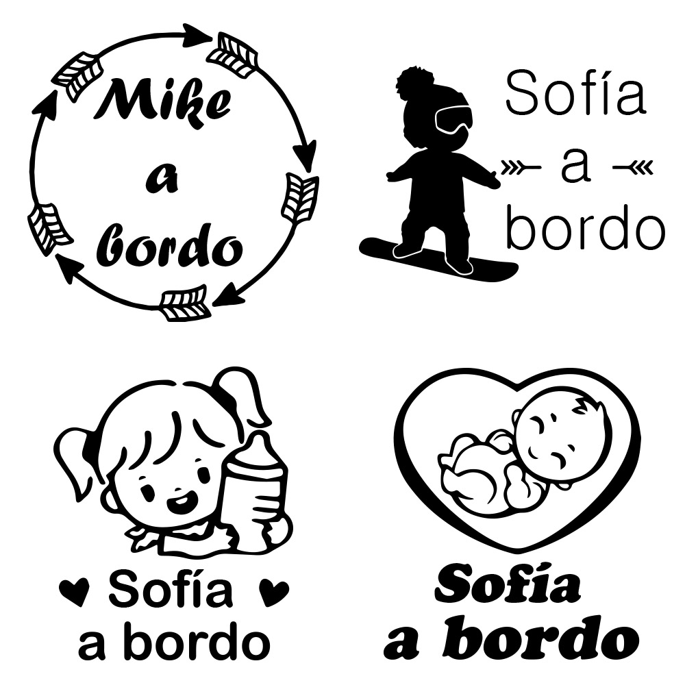 1pc Vinyl baby a bordo colorfu - đánh giá và giá Home Decor Scrap