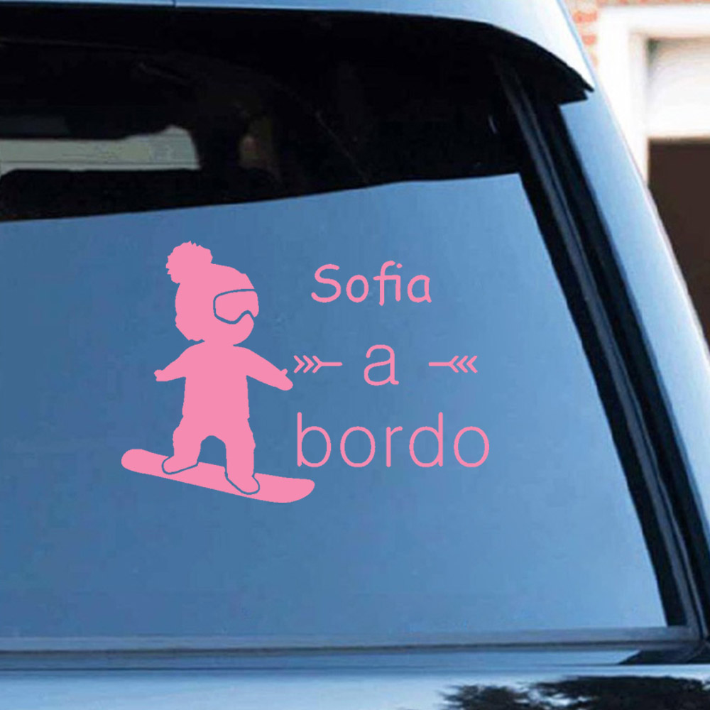 1pc Vinyl baby a bordo colorfu - đánh giá và giá Home Decor Scrap