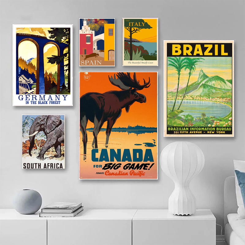 Famous City Travel Poster Braz - đánh giá và giá Home Decor Canada