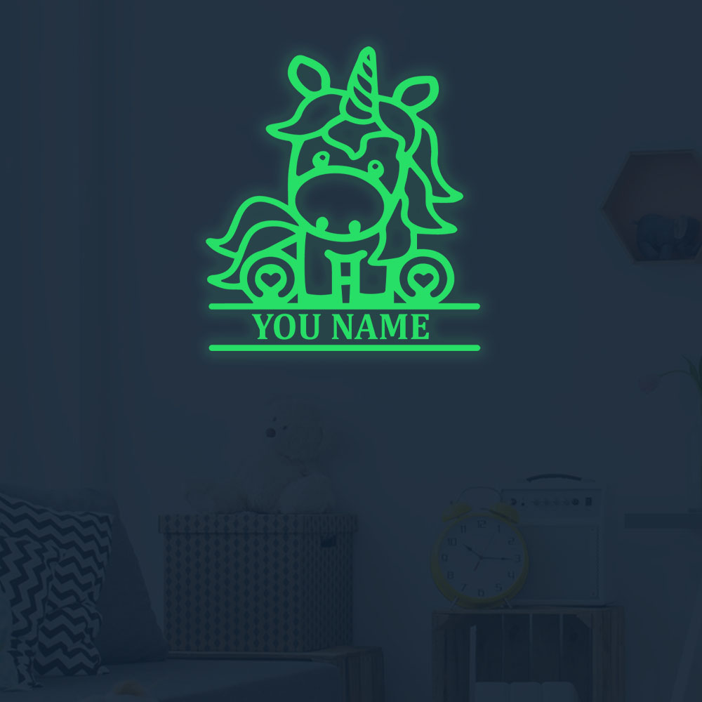 1pc Cartoon Horse Custom Name  - đánh giá và giá Home Decor Living Room