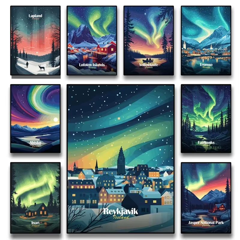 Northern Lights Over Winter Fo - đánh giá và giá Home Decor Canada