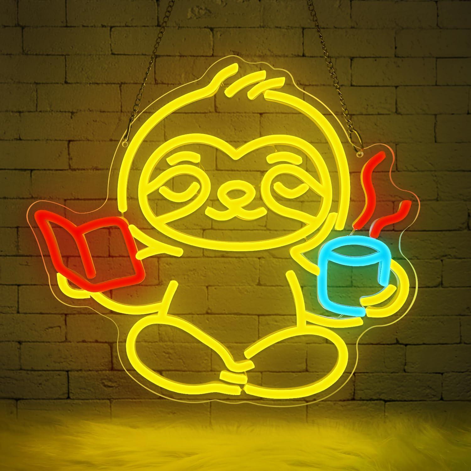 Sloth Neon Sign USB Dimmable L - đánh giá và giá Home Decor Living