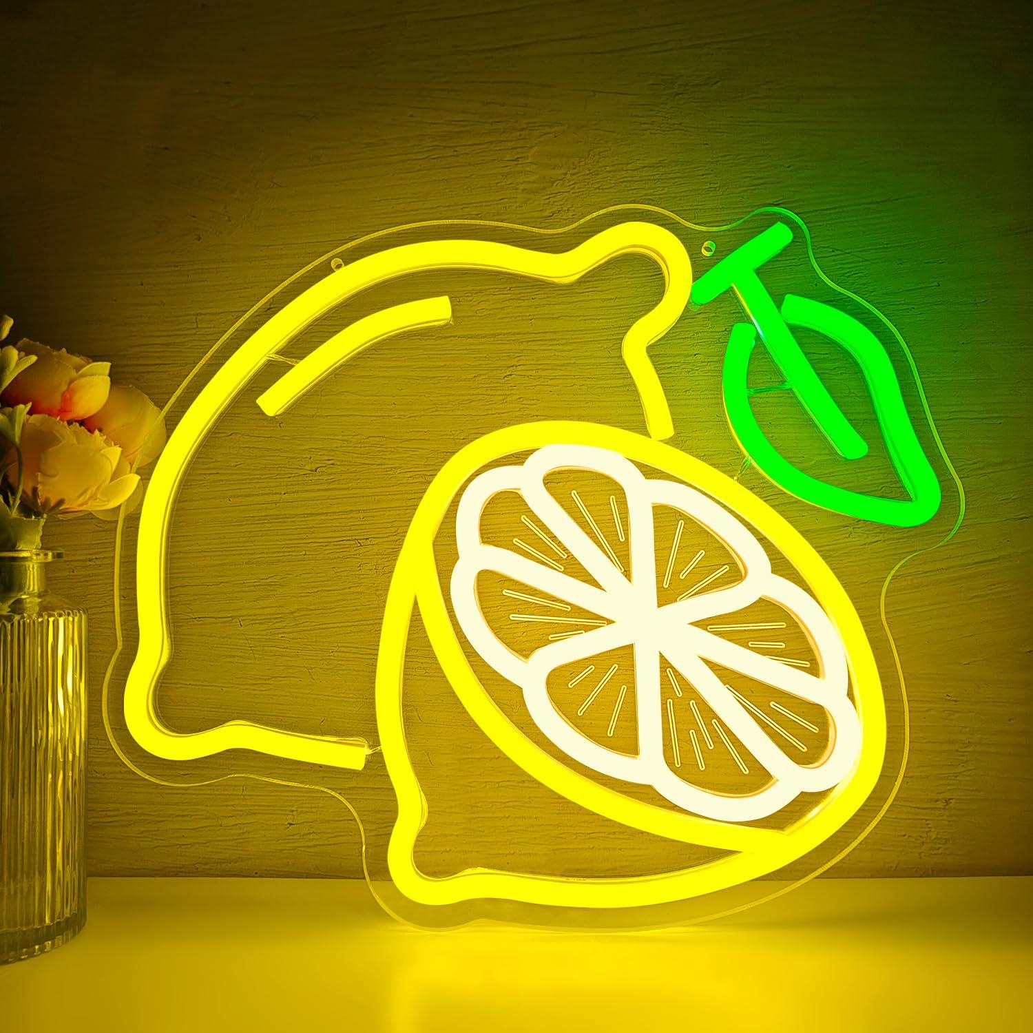 Lemon Neon Sign Dimmable LED L - đánh giá và giá Home Decor Lighting