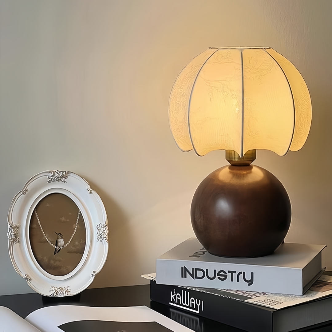 Vintage floral table lamp, med - đánh giá và giá Home Decor Gold