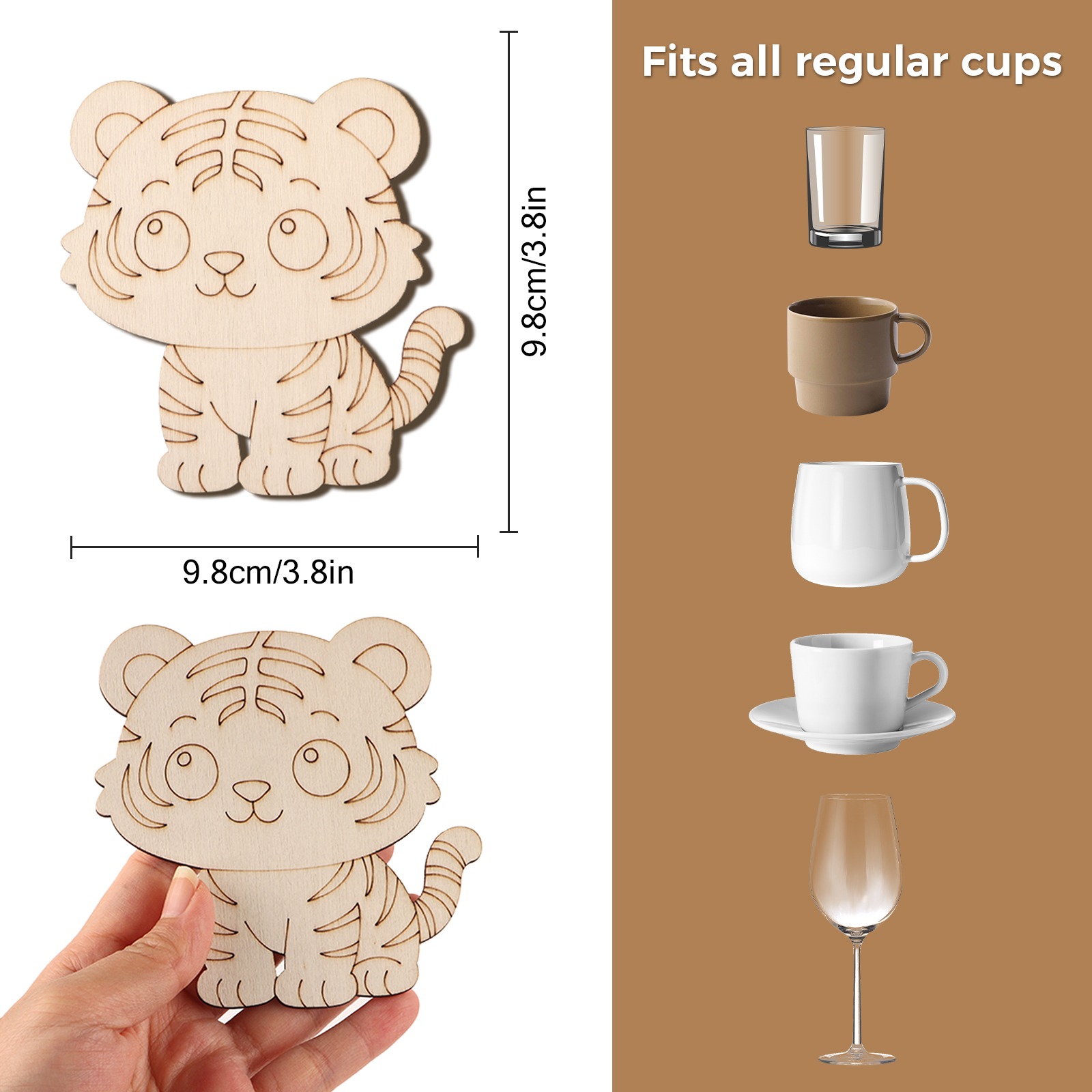 10 Pcs/set Tiger Animal Unfini - đánh giá và giá Home Decoration