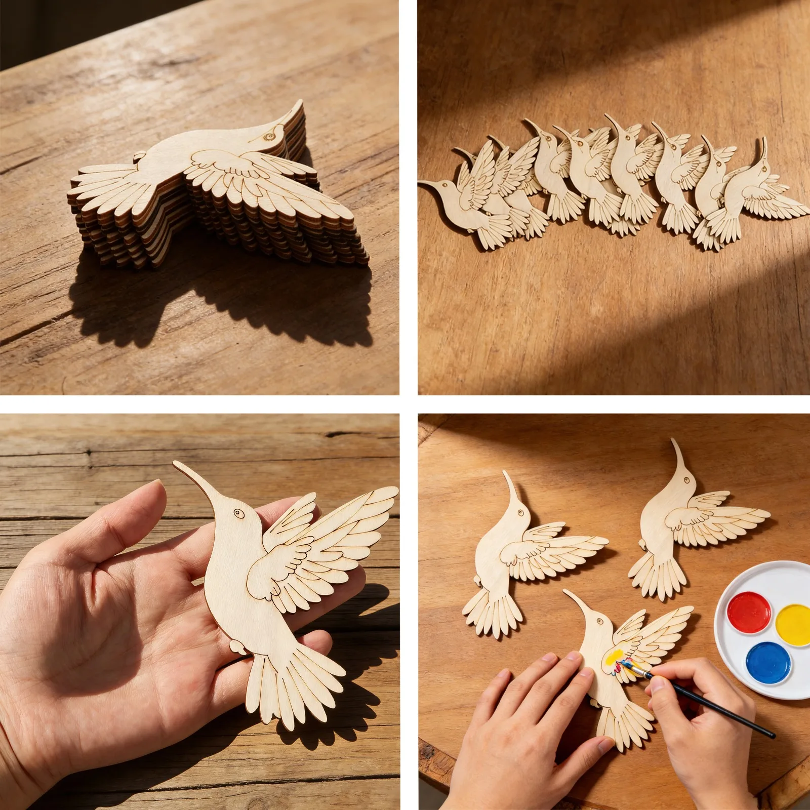 10pcs Unfinished Wood Animal B - đánh giá và giá Home Decoration