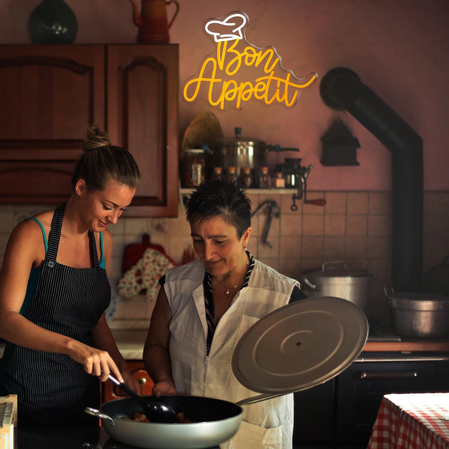 Bon Appetit Chef Hat Neon Sign - đánh giá và giá Home Decor Lighting