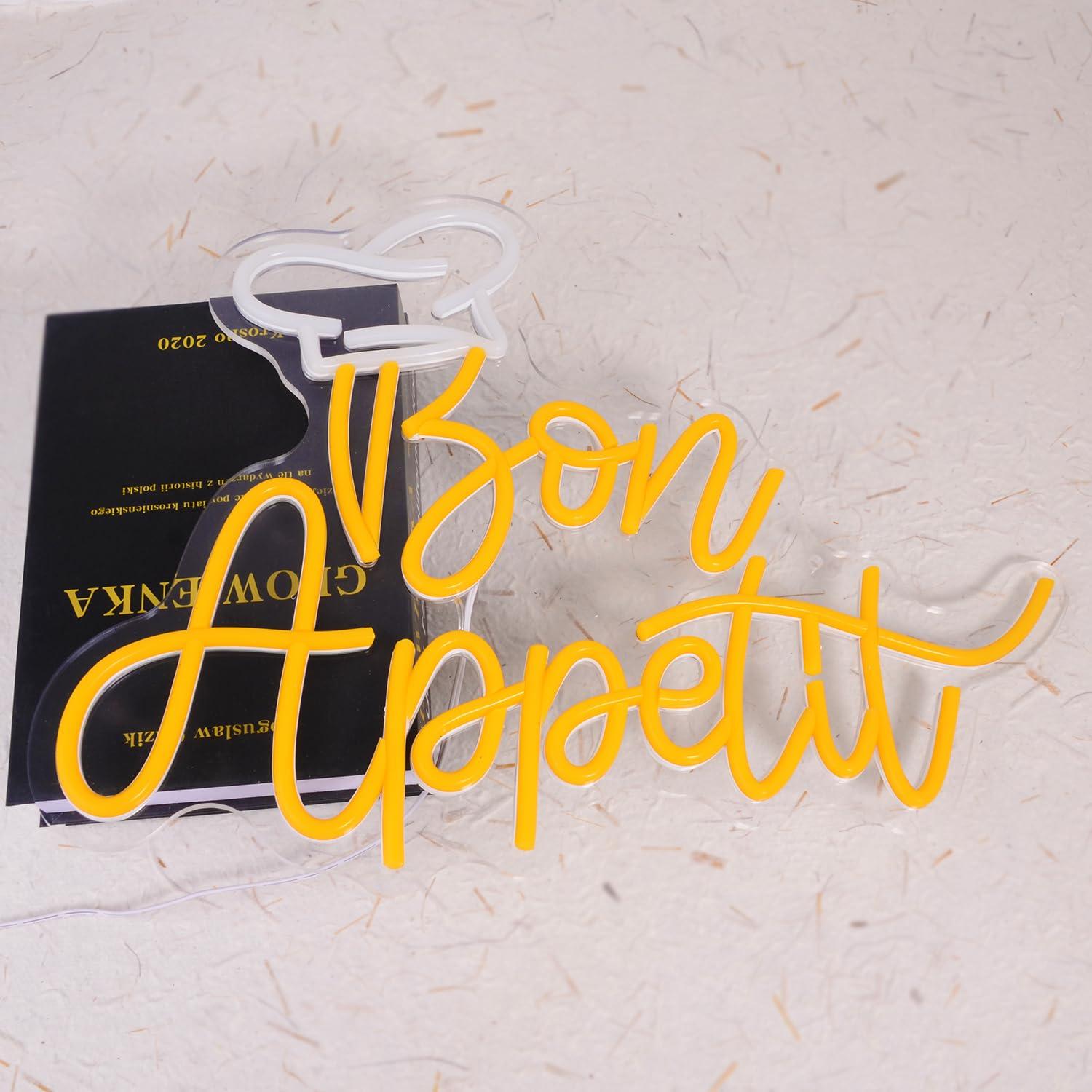 Bon Appetit Chef Hat Neon Sign - đánh giá và giá Home Decor Lighting