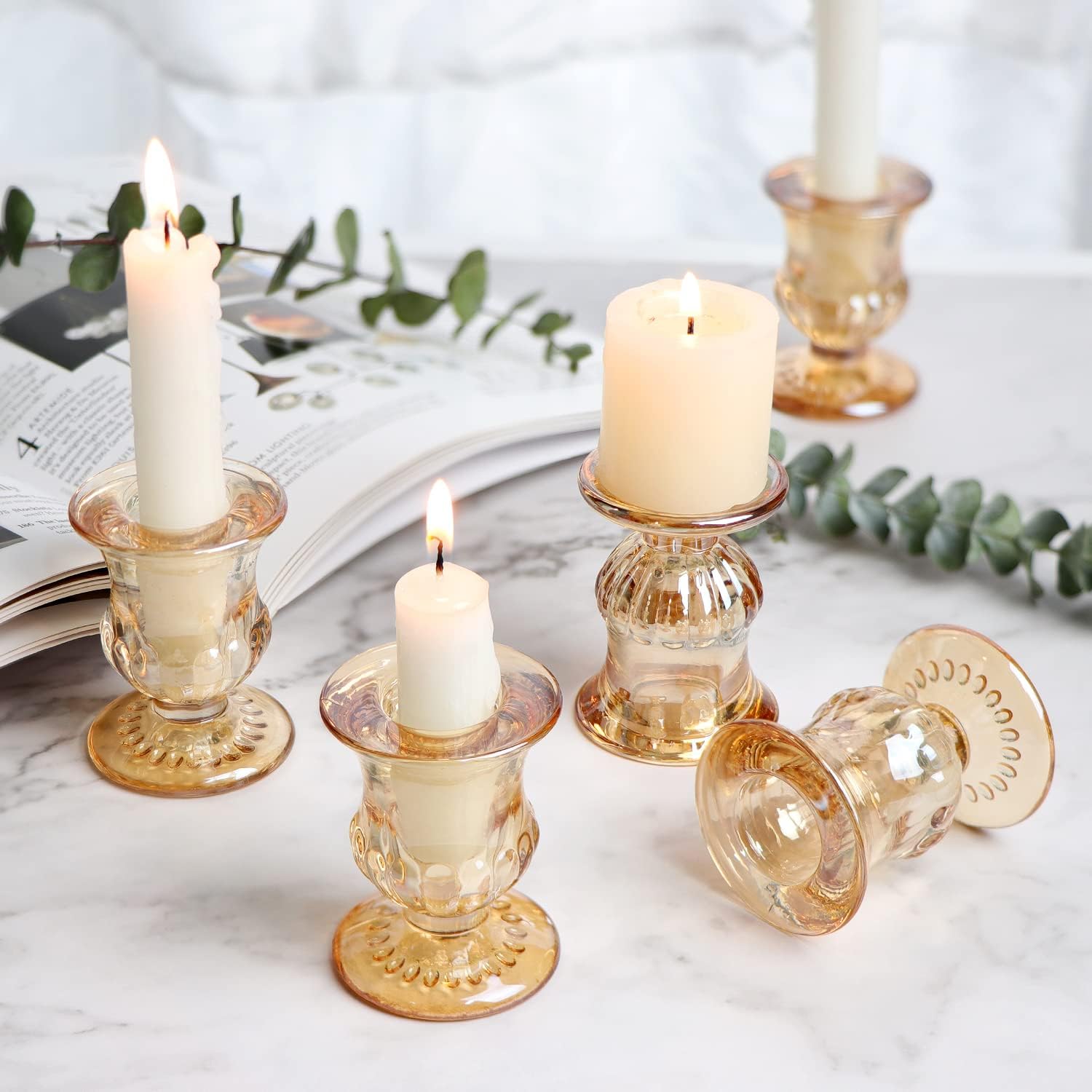 Gold Candlestick Holders Set o - đánh giá và giá Home Decor Gold