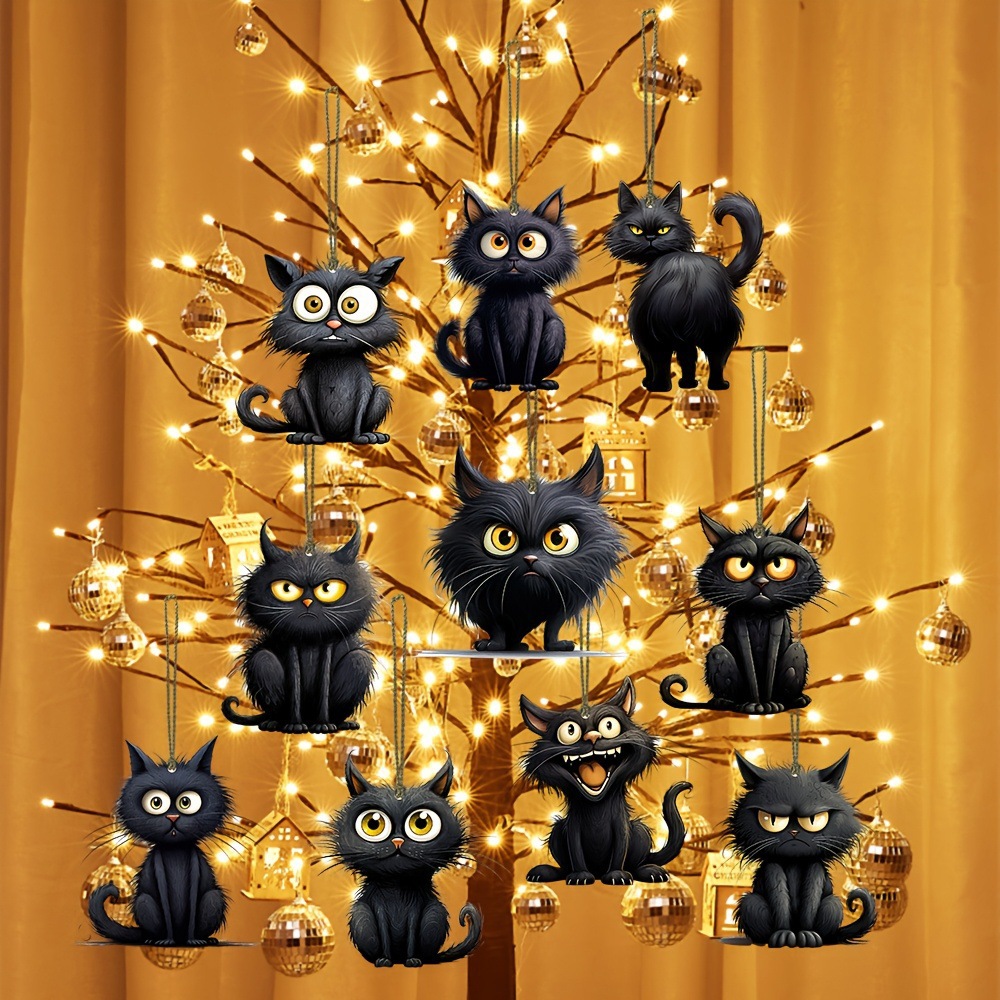 Handmade Black Cat Emoji Woode - đánh giá và giá Home Decor Emoji