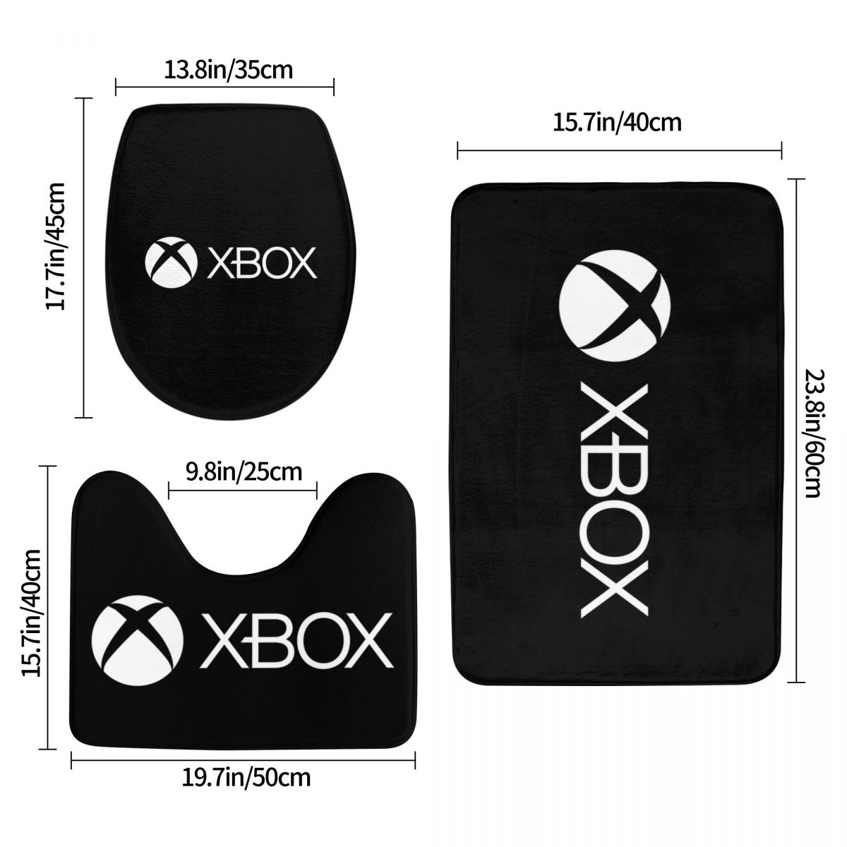Xbox-game-pass 3 Pcs Bath Mat  - đánh giá và giá Home Decor Xbox Games